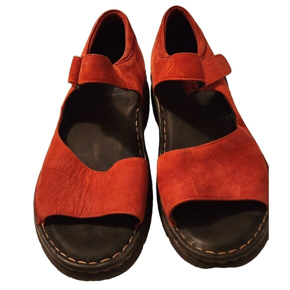 Wolky Leather Comfort Shoes Size EU 41 Red Mary Jane Open Toe - Picture 2 of 8